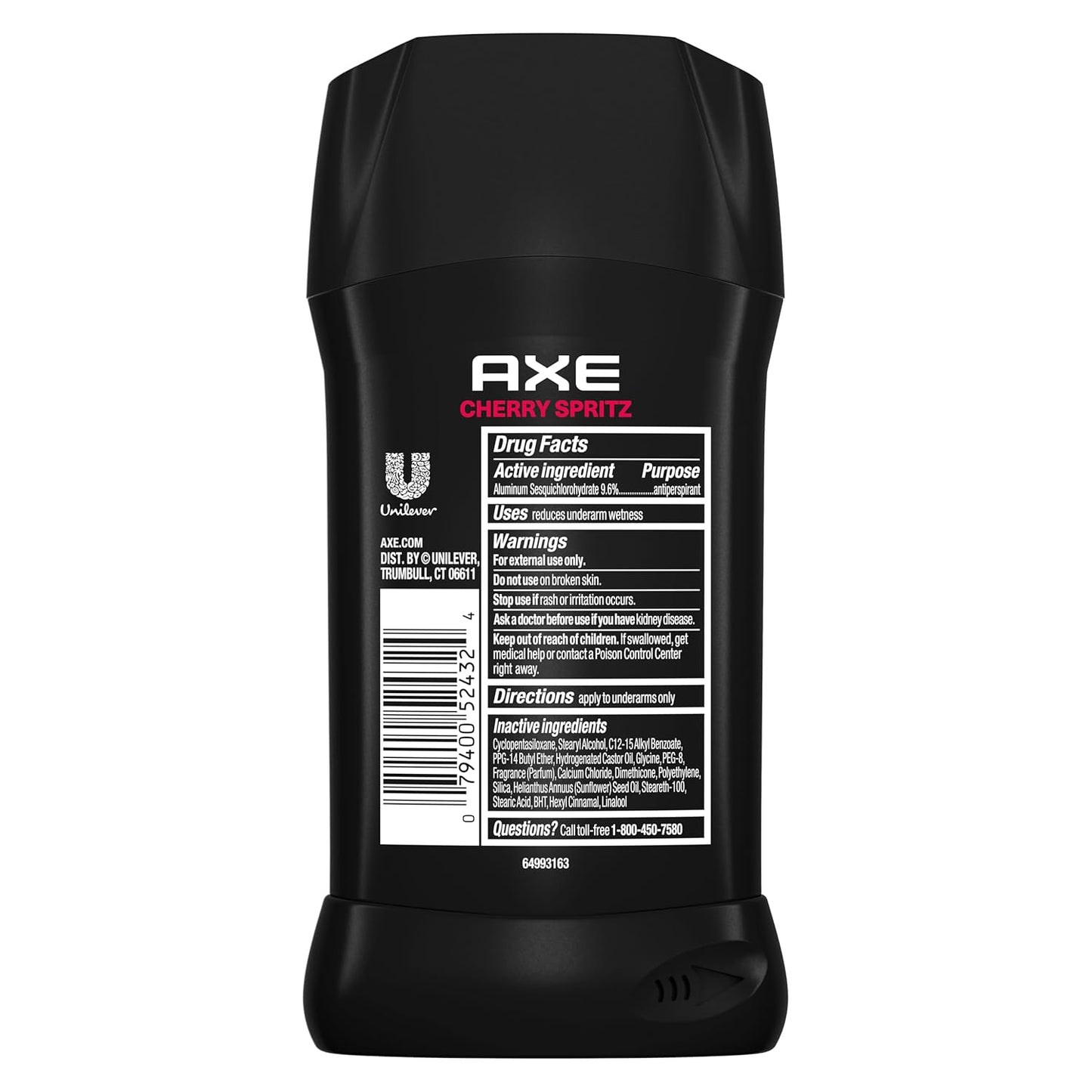 AXE Fine Fragrance Collection Antiperspirant Deodorant for Men Cherry Spritz 72 Hour Sweat & Odor Protection - 2.6 oz (Pack of 2)