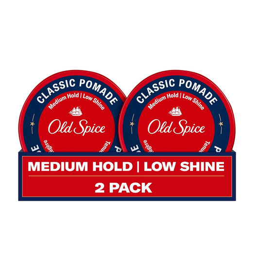 Old Spice Hair Pomade for Men, Medium Hold, Low Shine, Hair Styling (Twin Pack)