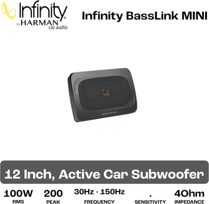 Infinity Basslink Mini Powered 6x8 Inches underseat subwoofer - Titanium
