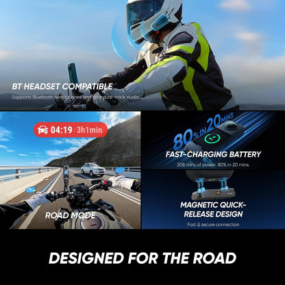 Insta360 X5 Motorcycle Bundle - Waterproof 8K 360° Action Camera, Rugged & Replaceable Lens, 3-Hour Battery, Clear Audio, Stabilization, Invisible Selfie Stick Effect, Leading Low Light