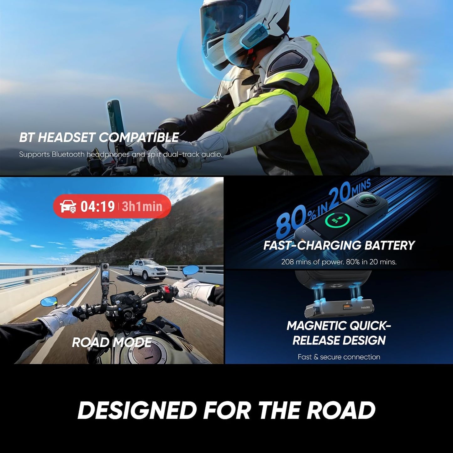 Insta360 X5 Replacement Lens Bundle - Waterproof 8K 360° Action Camera, Leading Low Light, Invisible Selfie Stick Effect, Rugged & Replaceable Lens, 3-Hour Battery, Clear Audio, Stabilization