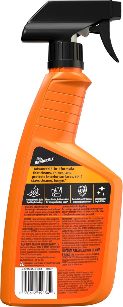 Armor All Extreme Shield Beskermingssproei, Binnekarreiniger met UV-beskerming teen Kraak en Verbleiking (16 Fl Oz)