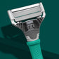 Razor Handle and Blade Cartridge- German Engineered Blades (Tropical Green)