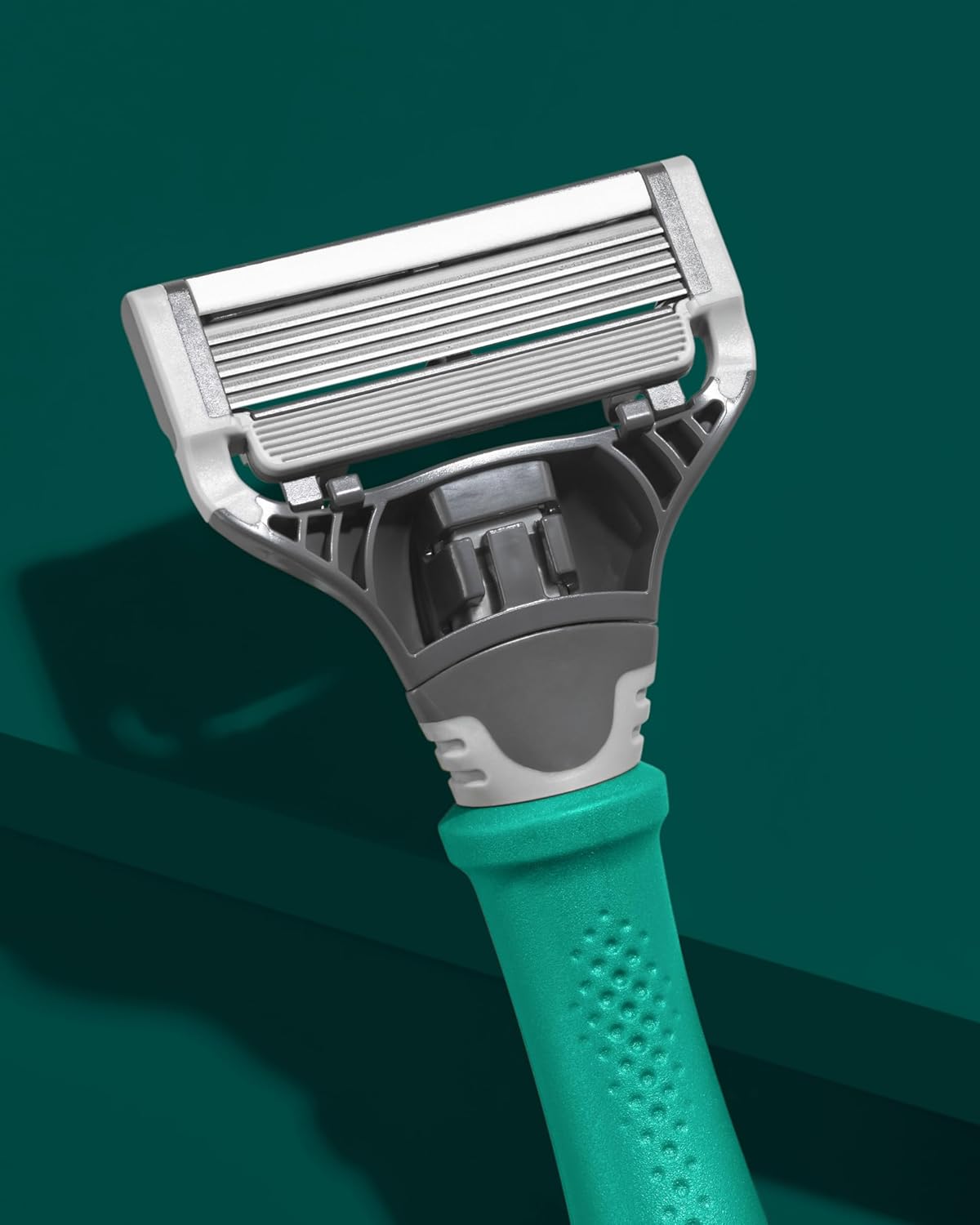 Razor Handle and Blade Cartridge- German Engineered Blades (Tropical Green)