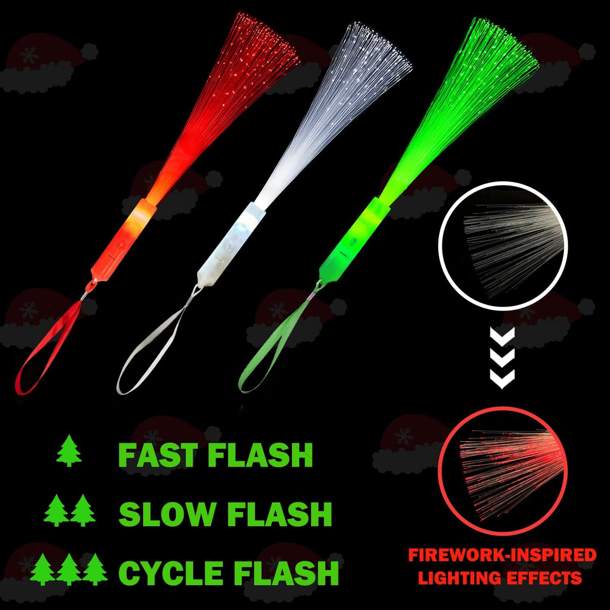 Valentines Glow in the Dark Party Favors Accessories for Kids Bulk-24 Pack, Light Up Fiber Optic Wand Toys Gifts for Toddlers, Winter Holiday Goodie Bag Stocking Stuffers Fillers for Boys Girls