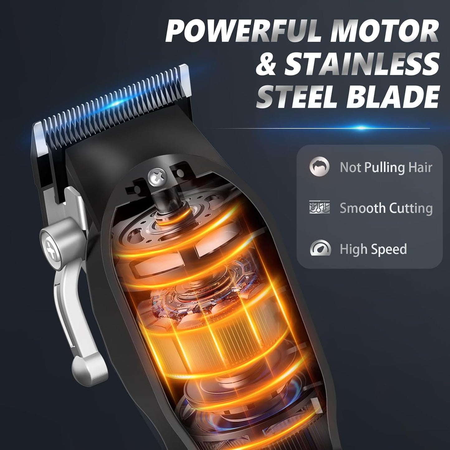 Hair Clippers for Men, Professional Clippers and Trimmers Set, Cordless Clippers for Hair Cutting, Beard Trimmer, Barber Clippers, Rechargeable Electric Shaver, Gifts for Men