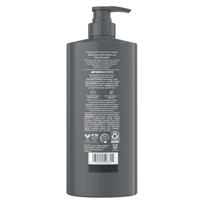 DOVE MEN + CARE Shampoo Charcoal + Clay for Real Hair that Powers Up Hair Strength, w/ Deep Purifying Benefits, 28 Fl oz. (2 CT)