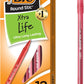 BIC Round Stic Xtra Life Red Ballpoint Pens, Medium Point (1.0mm), 12CT Bulk Pens - (Pack of 3)