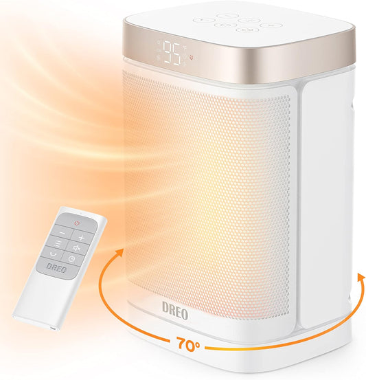 Atom One Ruimteverwarmer met Afstandbeheer, 70°Ossillerend & Lugbevochtigers 4L Groot Koelmis met Olieverspreier en Naglig, 32H Looptyd