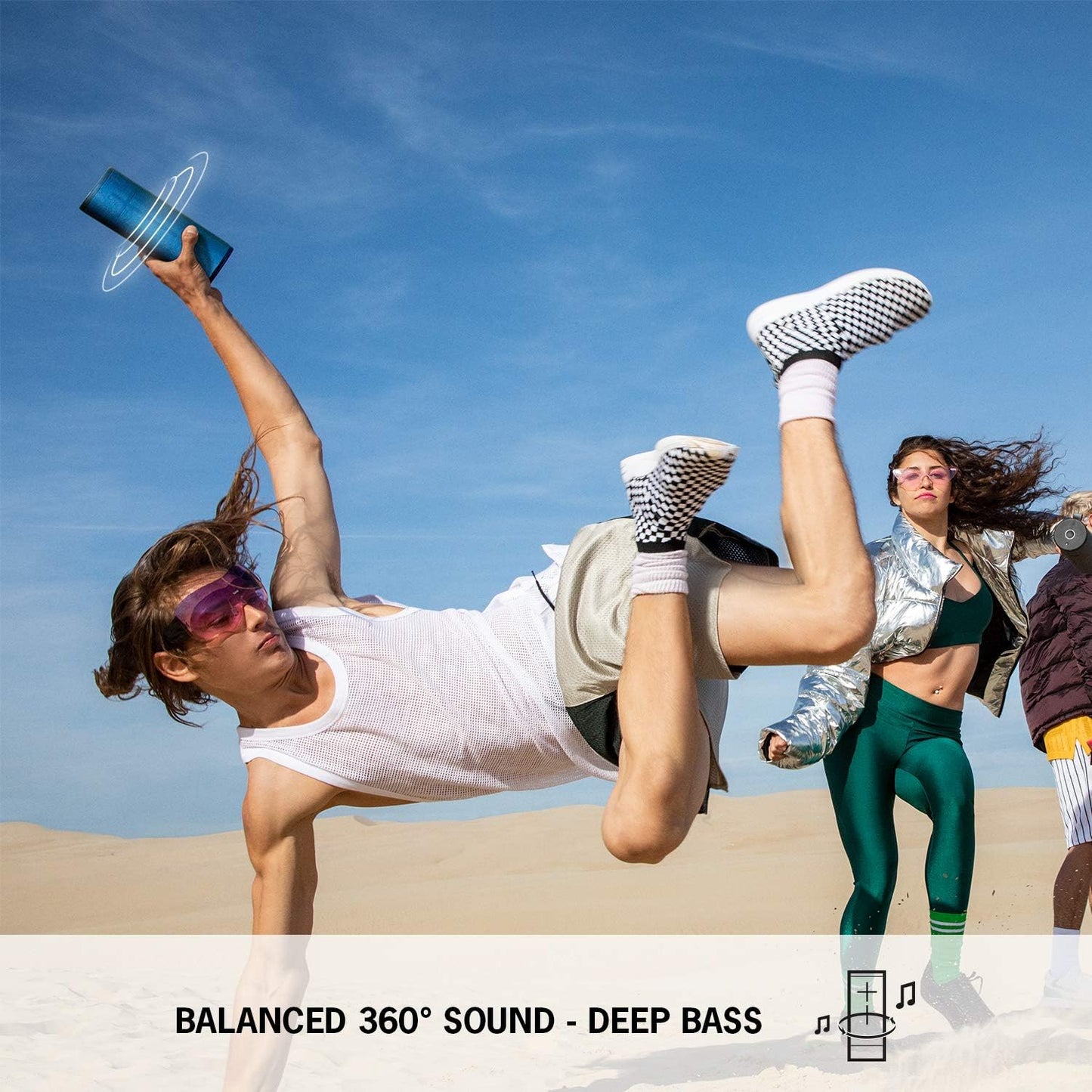 Ultimate Ears Boom 3 Wireless Bluetooth Speaker, Bold Sound + Deep Bass, Bluetooth, Magic Button, Waterproof, 15 Hours Battery, Range of 150 ft, Lagoon Blue