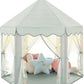 Monobeach Princess Tent Girls Celadon Large Playhouse Kids Castle Play Tent with Star Lights Gift Toy for Children Indoor and Outdoor Games, 55'' x 53'' (DxH)
