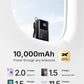 INIU 10000mAh 45W Ultra Mini Portable Charger Power Bank with Cable - (Black)