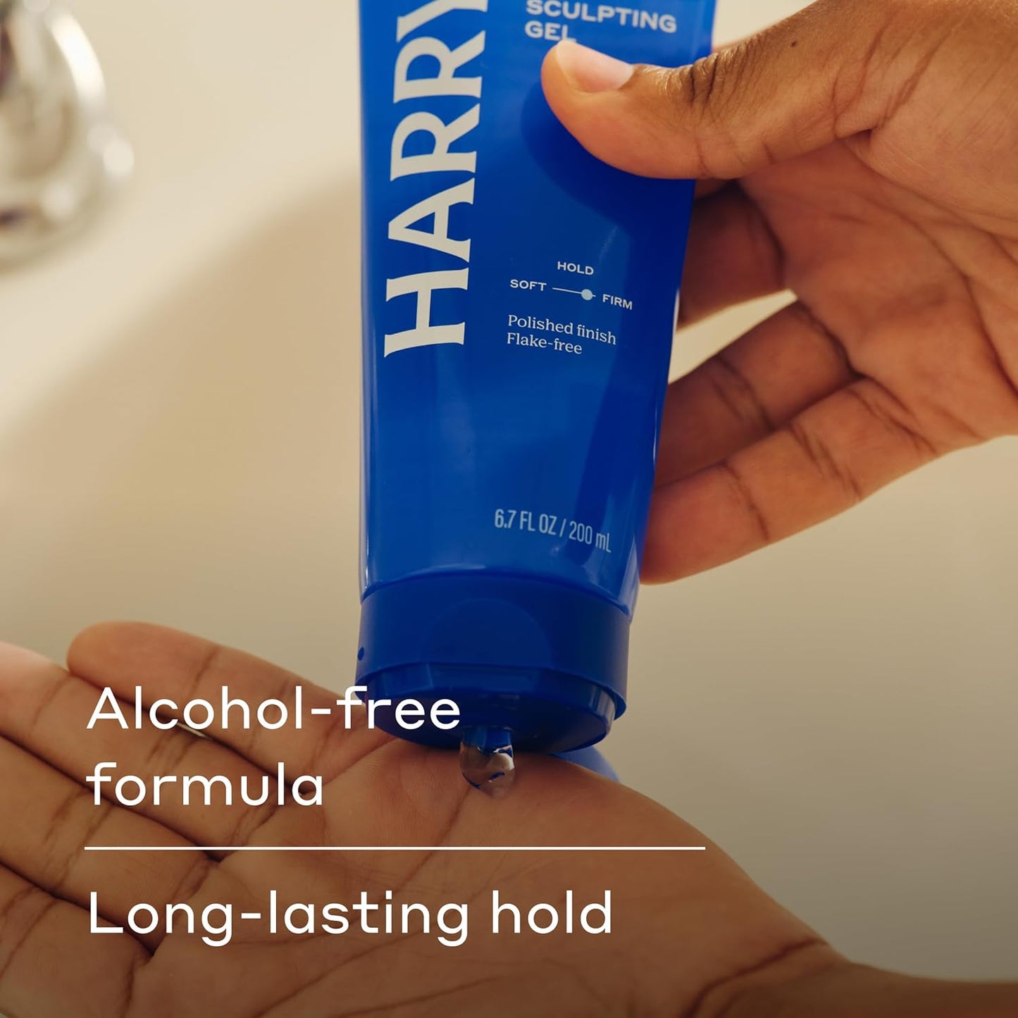 Sculpting Hair Gel for Men with Firm Hold and Polished Finish - 6.7 fl oz - Alcohol-Free Formula - (Pack of 2)
