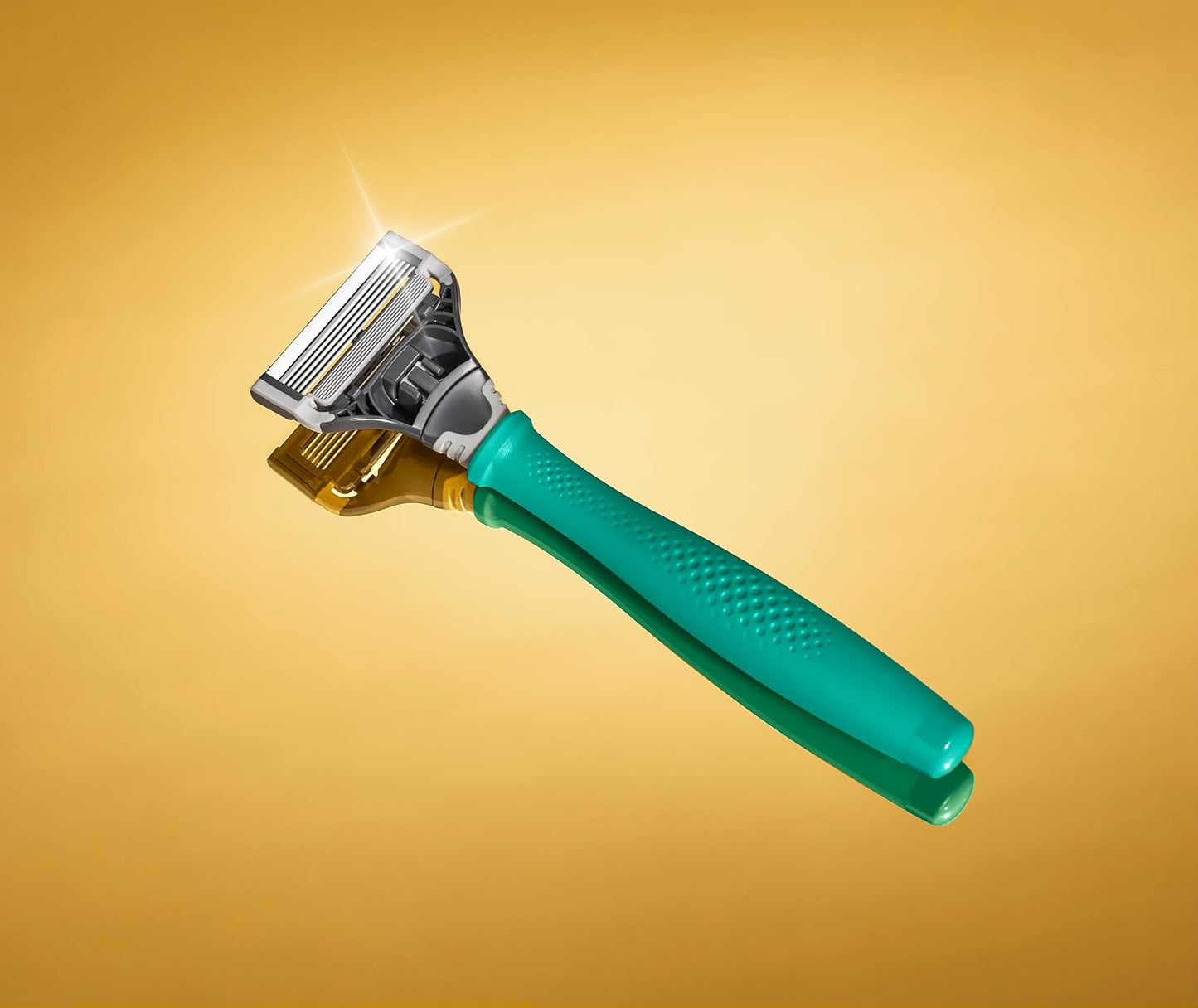 Razor Handle and Blade Cartridge- German Engineered Blades (Tropical Green)