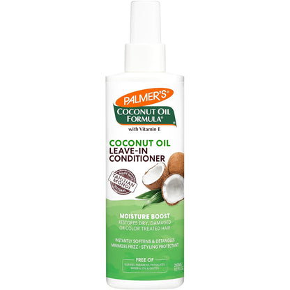 Palmer's Coconut Oil Formula Moisture Boost Leave-In Conditioner Spray, Instantly Detangle, Hydrate and Strengthen Textured and Curly Hair ( 8.5 oz)