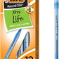 BIC Round Stic Xtra Life Blue Ballpoint Pens, Medium Point (1.0mm), 12CT Bulk Pens - (Pack of 3)