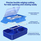 Bento Lunch Box for Kids - Leakproof w/ 4 Compartments Tableware - Reusable On-the-Go Meal - Blue