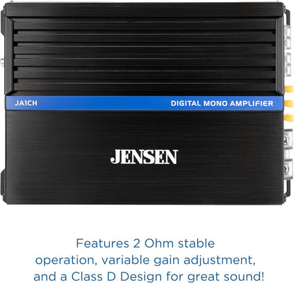 JA-Series JA1CH High Performance Class-D Bridgeable Mono Amplifier 1,000 Watts Peak Power, Efficient Compact Design