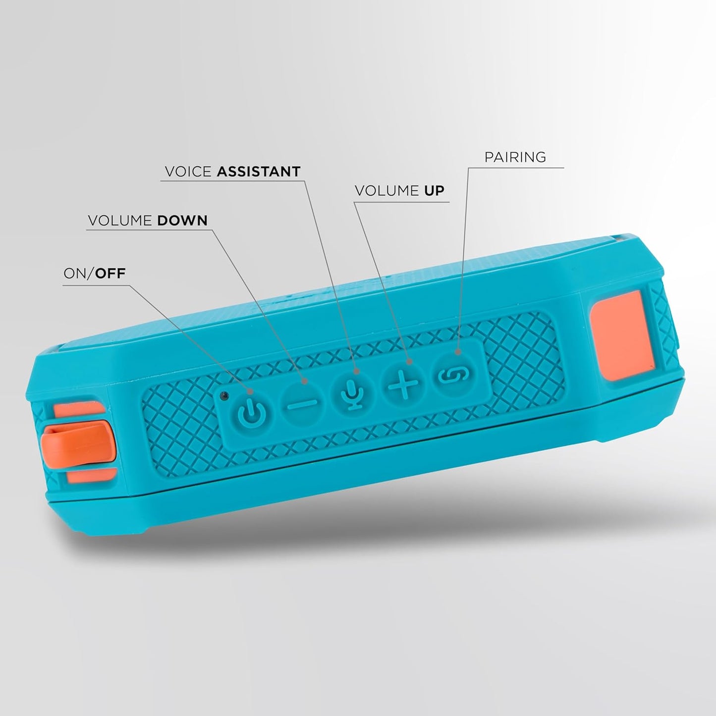 Altec Lansing x Miami Dolphins - Draagbare Bluetooth-luidspreker HYDRAMINI 2.0, IP67 Waterdig, 8W Uitset, 12h Speeltyd, USB-C Vinnige Laai, Stemassistent-integrasie (Miami Dolphins)