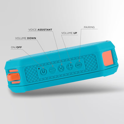 Altec Lansing x Miami Dolphins - Draagbare Bluetooth-luidspreker HYDRAMINI 2.0, IP67 Waterdig, 8W Uitset, 12h Speeltyd, USB-C Vinnige Laai, Stemassistent-integrasie (Miami Dolphins)
