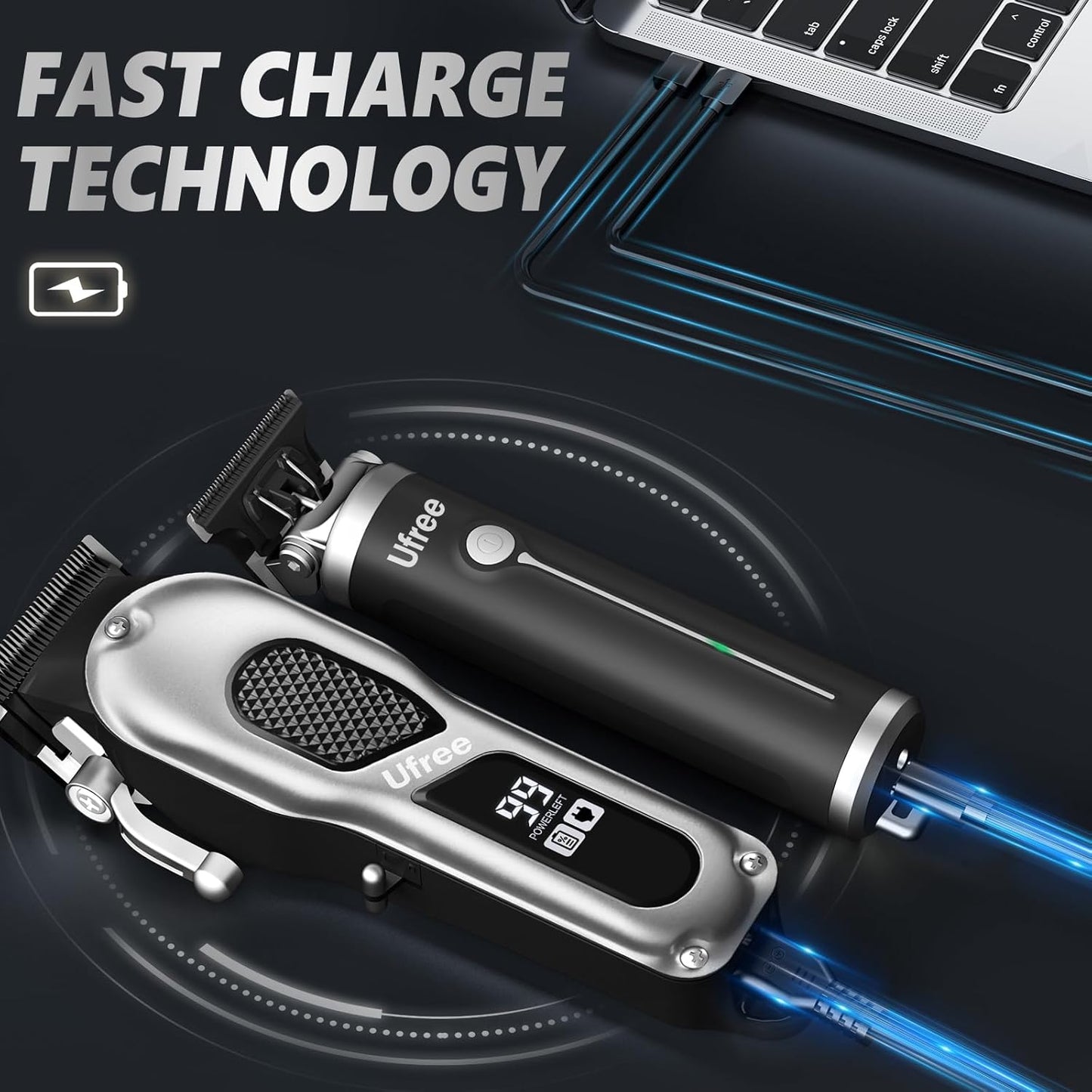 Hair Clippers for Men, Professional Clippers and Trimmers Set, Cordless Clippers for Hair Cutting, Beard Trimmer, Barber Clippers, Rechargeable Electric Shaver, Gifts for Men