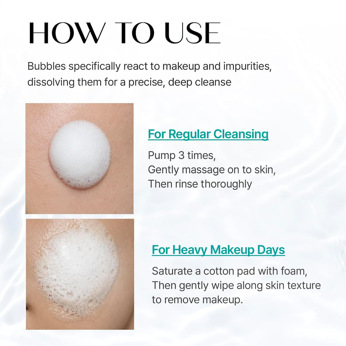 REJURAN Moisture Bubble Cleansing Water, c-PDRN® Face Cleanser, 5.07 fl oz