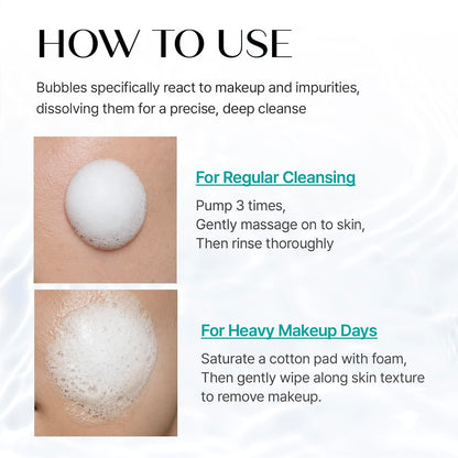 REJURAN Moisture Bubble Cleansing Water, c-PDRN® Face Cleanser, 5.07 fl oz