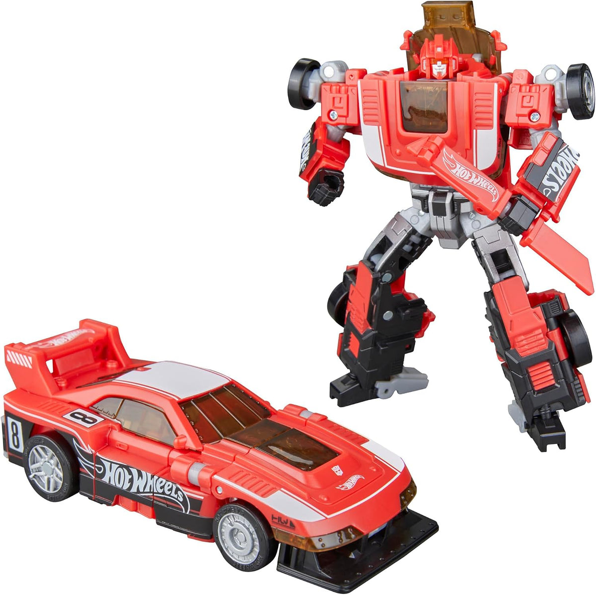 Transformers Collaborative Hot Wheels® x GT-Scorcher, Deluxe Class 5-Inch Robot Action Figure Converts to Race car (Ages 8+)