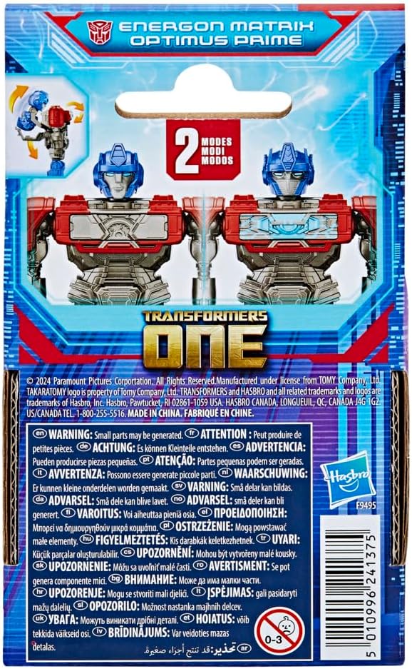 Transformers One Matrix Optimus Prime, 4.5" Action Figures for Kids Age 4+