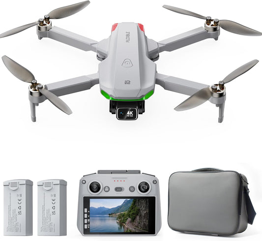 Drone w/ EIS 4K Camera, GPS Drone 5.0" Screen on Controller, 10KM Long Range, AI Track & Orbit Mode - Lightweight (Foldable)
