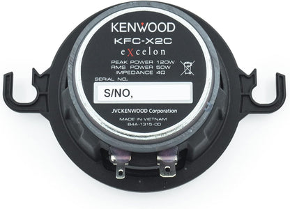 Kenwood eXcelon KFC-X2C 2.5-duim Mid Range Fabrieksvervanging Motorluidsprekers, 120 Watt Maksimum Krag (Paar)