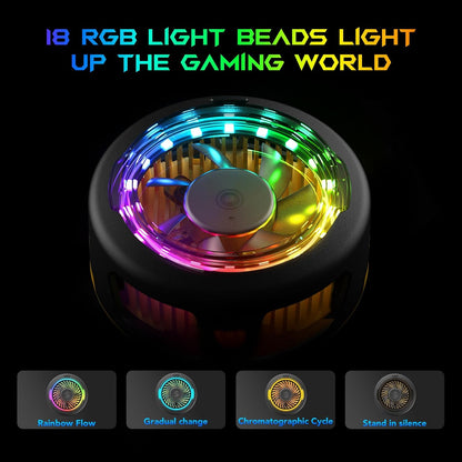 Black Magnetic Phone Cooler for Gaming with RGB Lights, Portable Magnetic Cooling Fan with App Control for iPhone Magnetic Series and iPad (Copy)