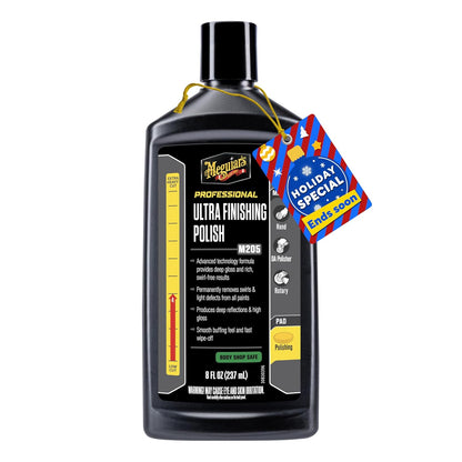 Meguiar's Mirror Glaze Ultra Finishing Polish vir Onberispelike Glans Verwyder Defekte en Kolle vir 'n Hoë Glans (8 Oz)