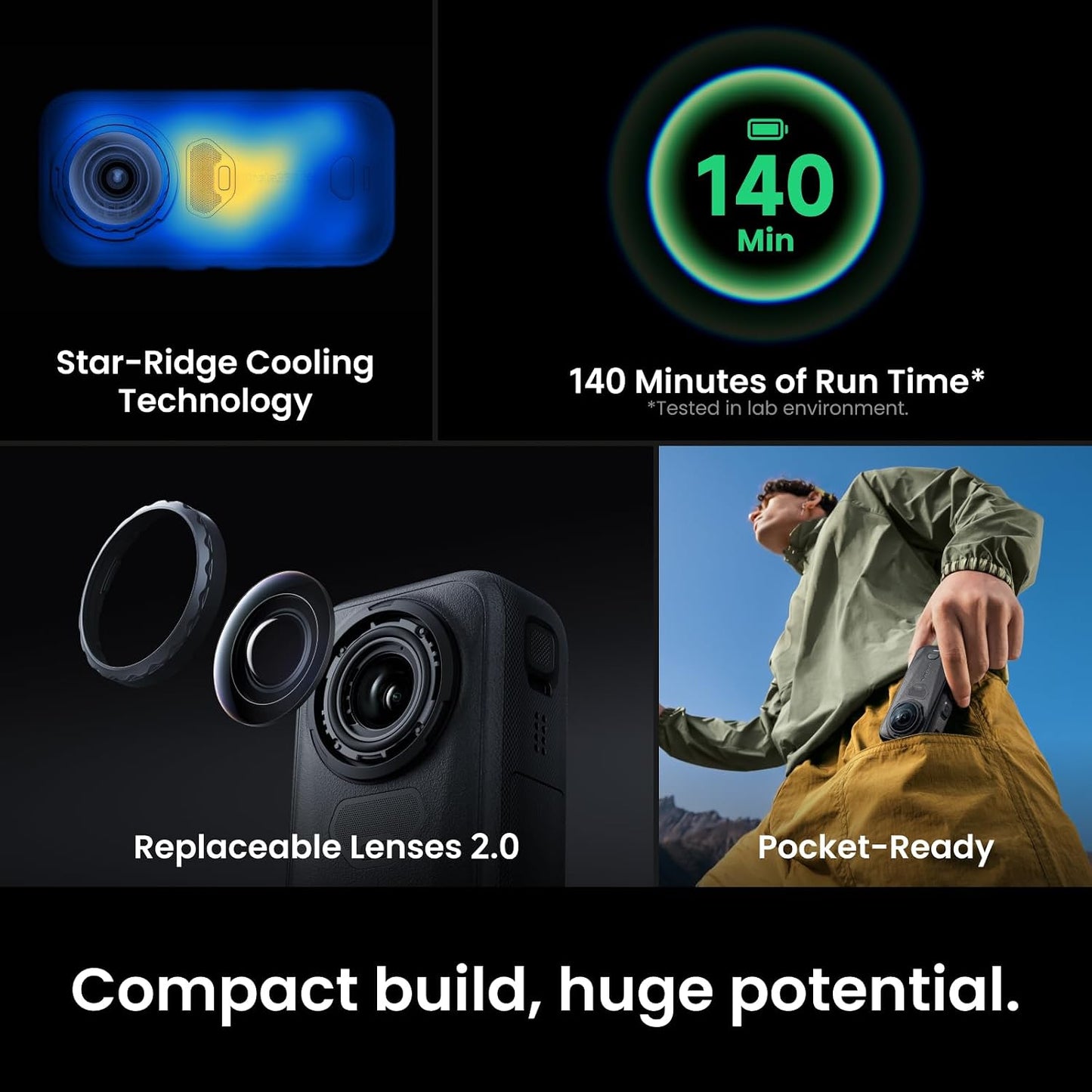 Insta360 X6-8K 360 Camera with 1/1.1'' Sensors-Arctic White