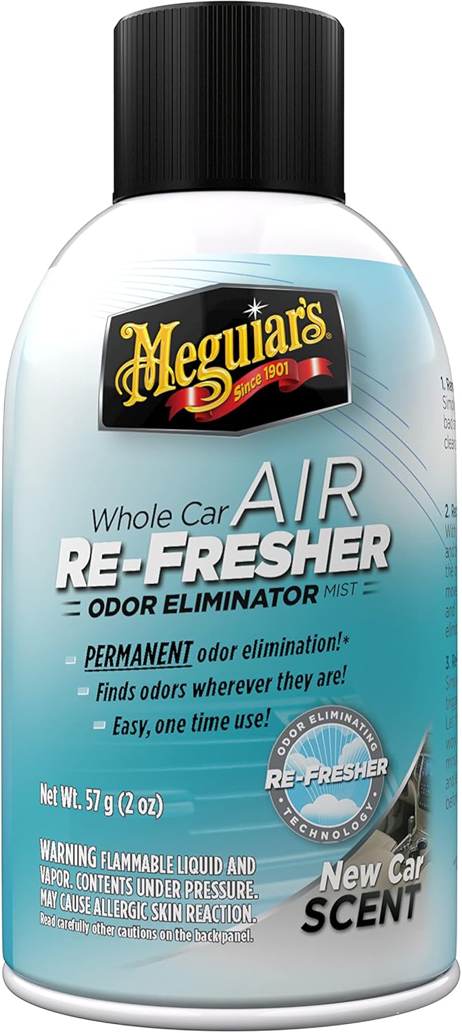 Meguiar's Heelmotor Lugverfrisser Reukuitwisser Mis - Nuwe Kar Geur (59ml Pak van 2)