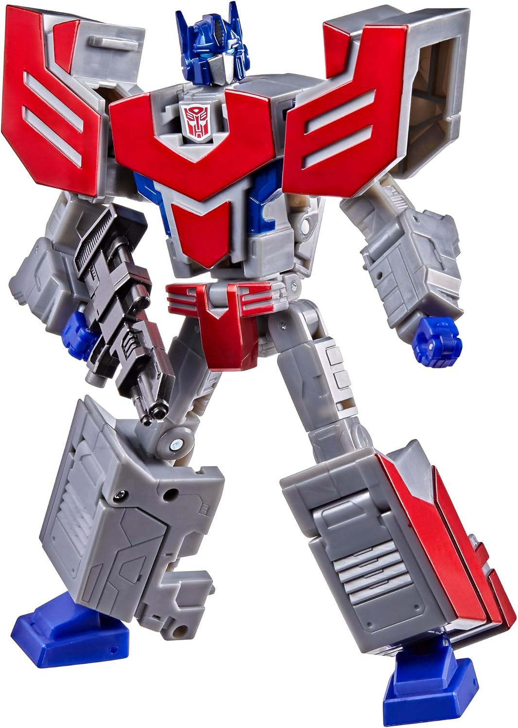 Transformers Icons Optimus Prime 6.75-Inch Voyager Class Action Figure that Converts to Autobot Logo Symbol, Display Stand, Robot Toys for Ages 8+
