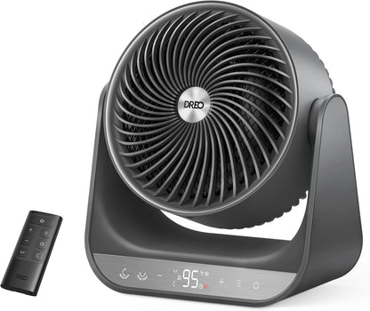 Verwarmer 714, 60° Vertikaal & 90° Horisontaal 3D Ossillerende Verhitting, 12 vt/s Langafstand-sirkuleerder, 3 Hitte- en 3 Waaierverstellings, vir Binnenshuis - Grys