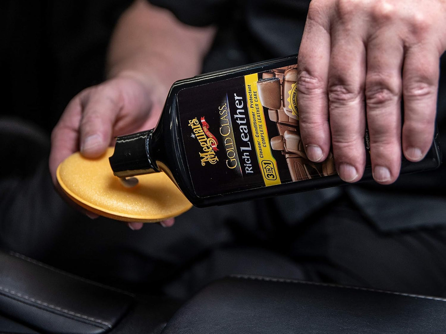 Meguiar's Gold Class Rich Leather Lotion - Maak skoon, kondisioneer & beskerm vir volledige Leerversorging (14 Oz)