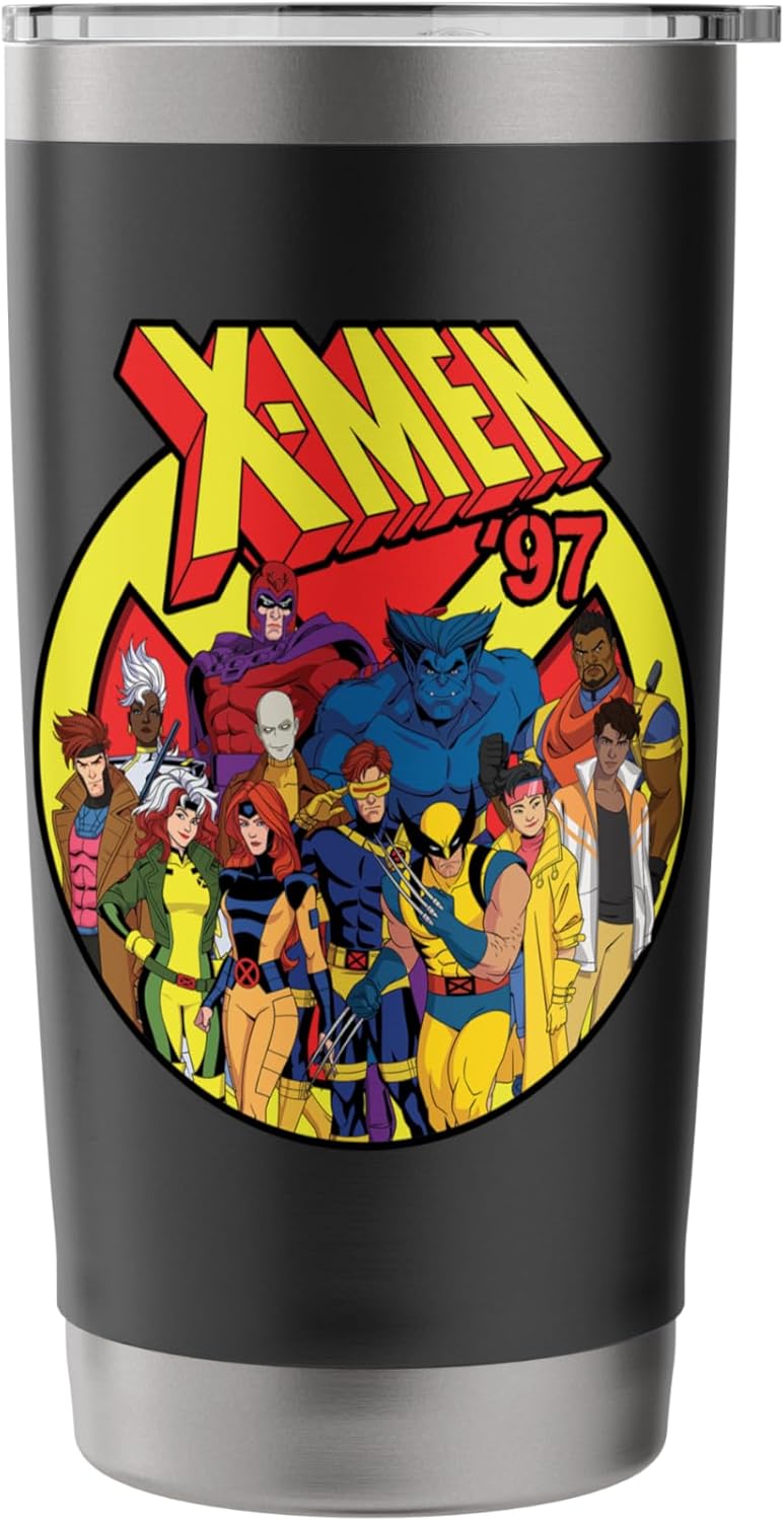 Marvel Studios X-Men '97 Animated Series Team and Title Logo Stainless Steel Insulated Tumbler