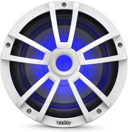 Infinity Reference 1022 MLW 10 inches Marine Boat RGB LED Subwoofer - (White Gloss)