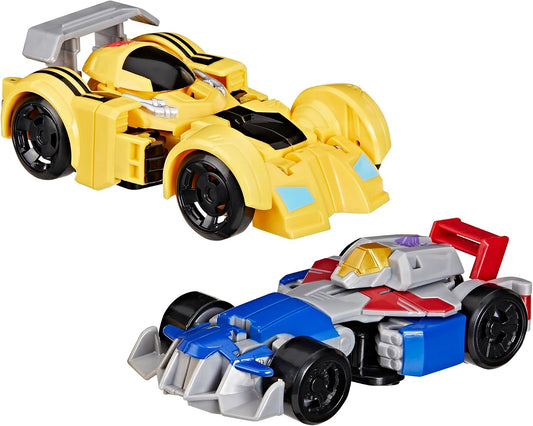 Transformers Bumblebee and Starscream Bot Racers, Easy to Change from Robot Toys to Car Toys, Action Figures (3+)