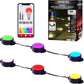 Monster Smart Outdoor Ground Accent RGB+IC+WW LED Lights, 50ft, 15 LEDs, Sound Reactive, Ground Stakes & Wall/Ceiling Mounts, Weather & IP44 Water Resistant, Works with Alexa, Siri, Google Home, App