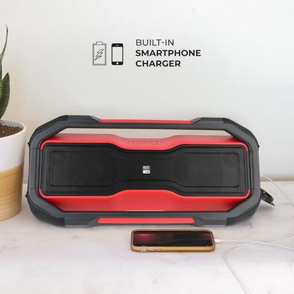 Altec Lansing ROCKBOX XL Draadlose Bluetooth Luidspreker, Draagbaar Waterdig met 20 Uur Speeltyd en 5 Verligte LED Ligmodusse, Drywende Draadlose Luidspreker vir Binne en Buite