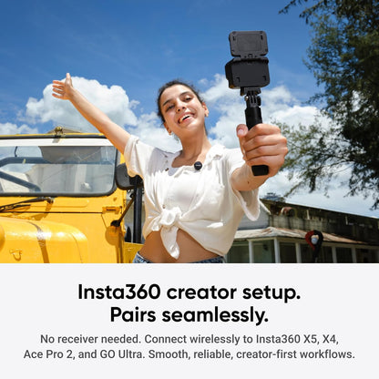 Insta360 Mic Air Transmitter, 7.9g Ultralight, Wireless Microphone, Noise Cancelling, Vlog, Streaming, Compatible X6/X5/X4/X4 Air/Ace Pro 2/GO Ultra