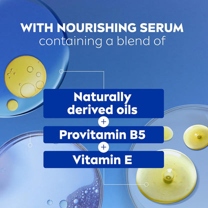NIVEA Nourishing Care Body Wash with Nourishing Serum, Moisturizing Body Wash for Women, Enriched with Provitamin B5 and Vitamin E, 20 Fl Oz Bottle - 3PK