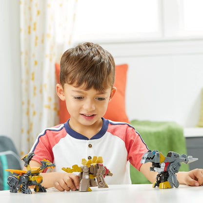 Transformers Dinobot Adventures Dinobot Squad Grimlock, Dinobot Snarl, and Predaking 3-Pack Converting Figures, 4.5-Inch Toys, Ages 3 and Up (Amazon Exclusive)