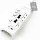 Monster Power Surge Protector w/ 4,050 Jules Rating — Heavy Duty Power Strips with Surge Protection, 8 Outlets, USB-A & USB-C, 2 Coax, 5 Ethernet Ports, Fireproof MOV, Dual Mode (6FT Cord, White)