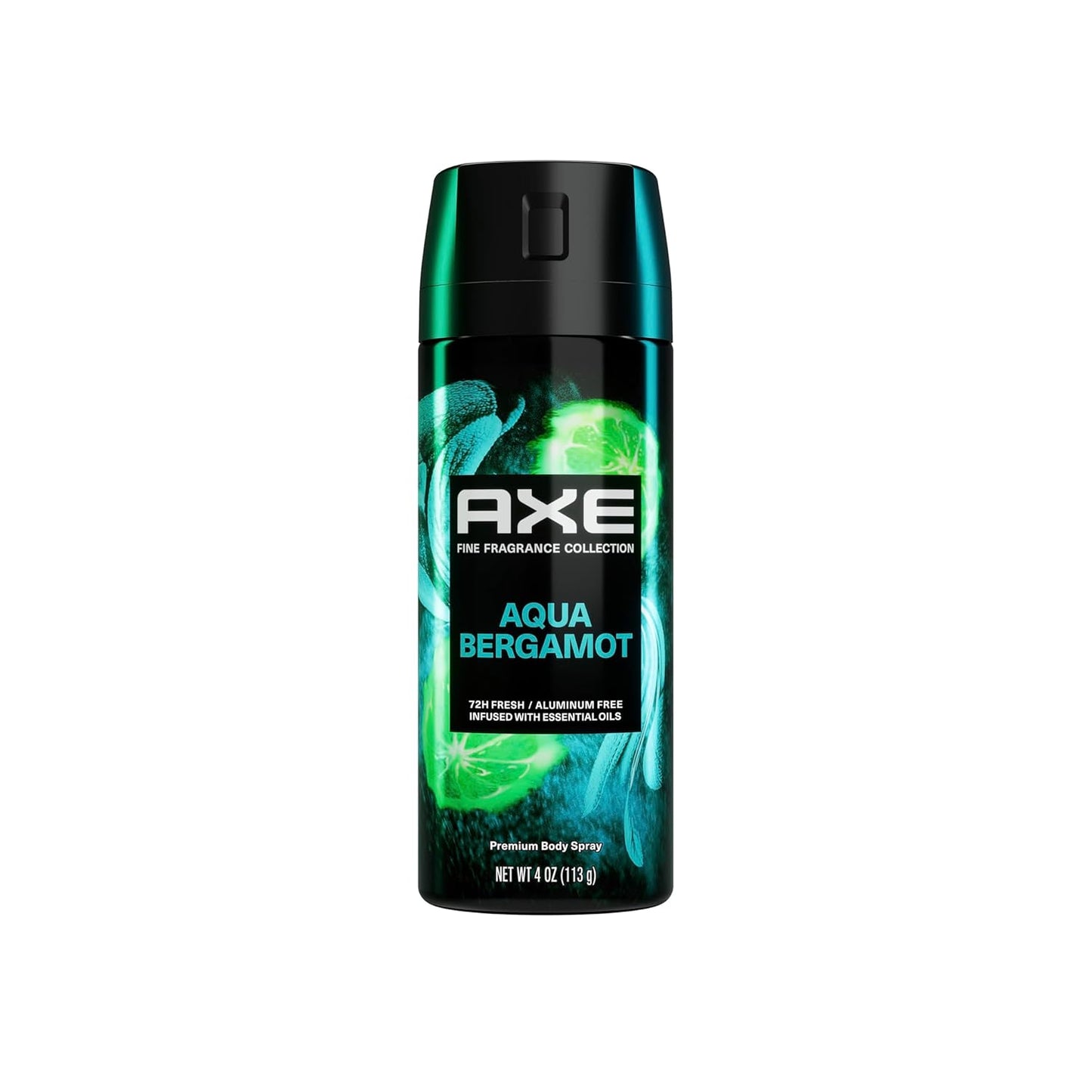 AXE Fine Fragrance Collection Premium Deodorant Body Spray for Men Aqua Bergamot w/ 72H Odor Protection - 4 oz (Pack of 3)