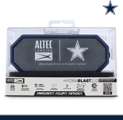 Draagbare Bluetooth-luidspreker HYDRABLAST 2.0, Waterdig IP67, 20W Uitsetkrag, Magnetiese Bluetooth-luidspreker (Dallas Cowboys)
