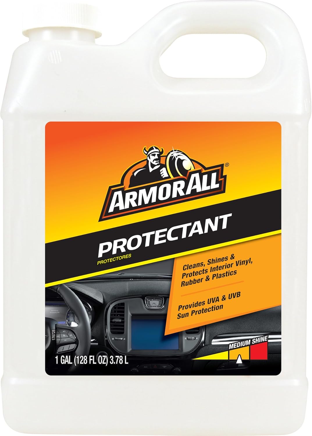 Armor All Car Protectant-hervulling, motorbinnekantreiniger met UV-beskerming - (128 Vl Oz) Wit